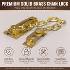Solid Brass Security Door Chain Guard