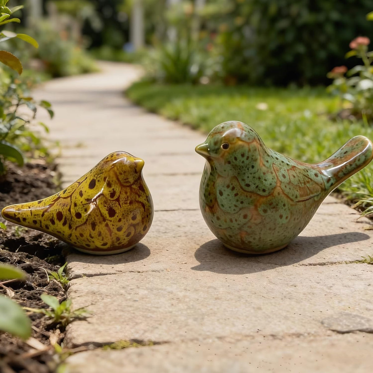 Ceramic Bird Figurines – Set of 2