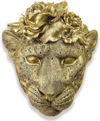 Gold Leopard Head Wall Sculpture