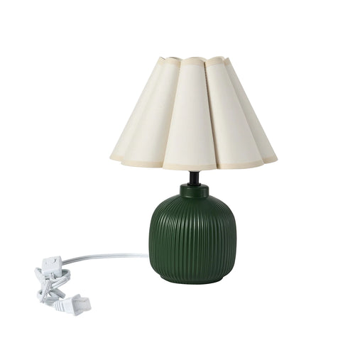 12.5-Inch Green Ceramic Table Lamp