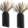 Modern Wooden Wall Vase Set of 2
