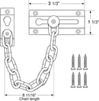 Solid Brass Security Door Chain Guard