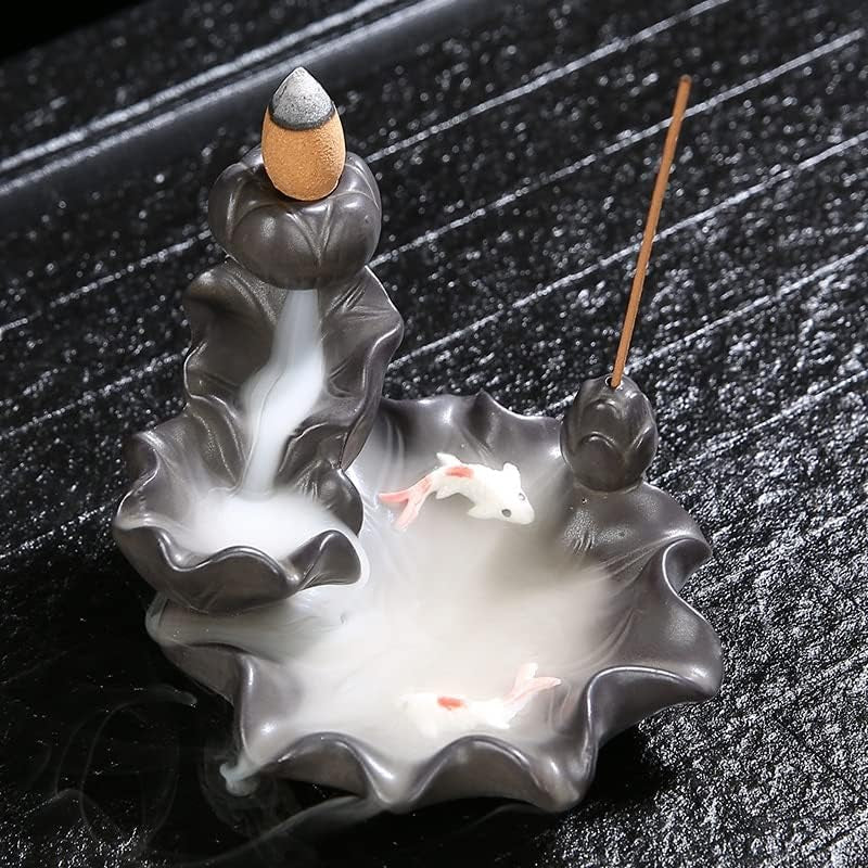 Ceramic Lotus Backflow Incense Burner