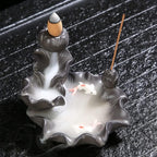 Ceramic Lotus Backflow Incense Burner