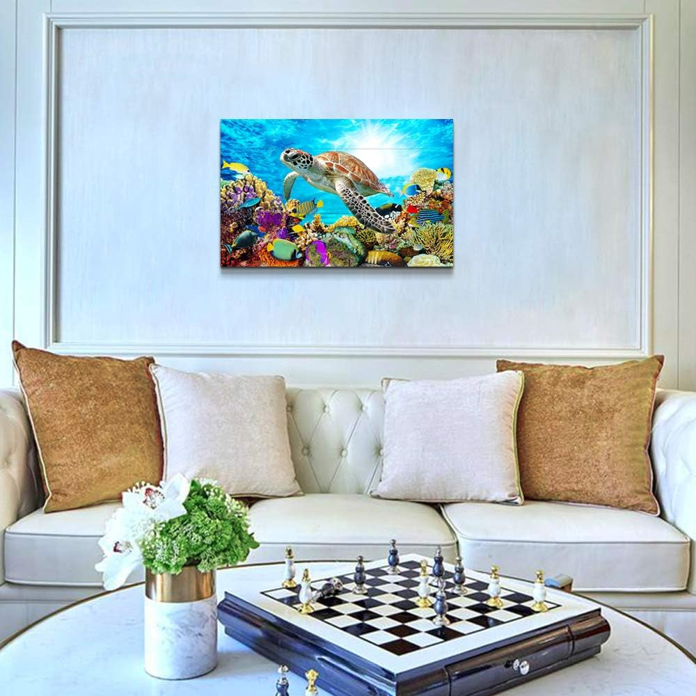 Sea Turtle Family Canvas Wall Art
