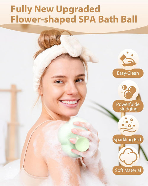 2-in-1 Flower-Shaped Bath Sponge