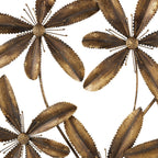 Gold Floral Metal Wall Decor