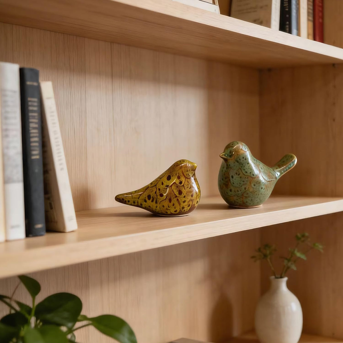 Ceramic Bird Figurines – Set of 2