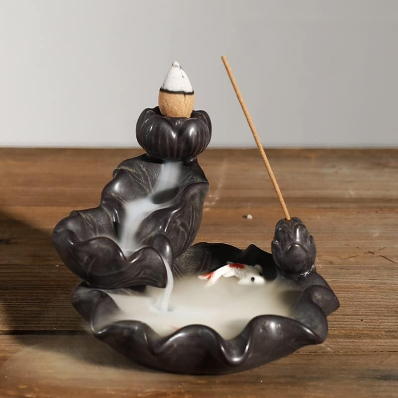 Ceramic Lotus Backflow Incense Burner