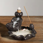 Ceramic Lotus Backflow Incense Burner