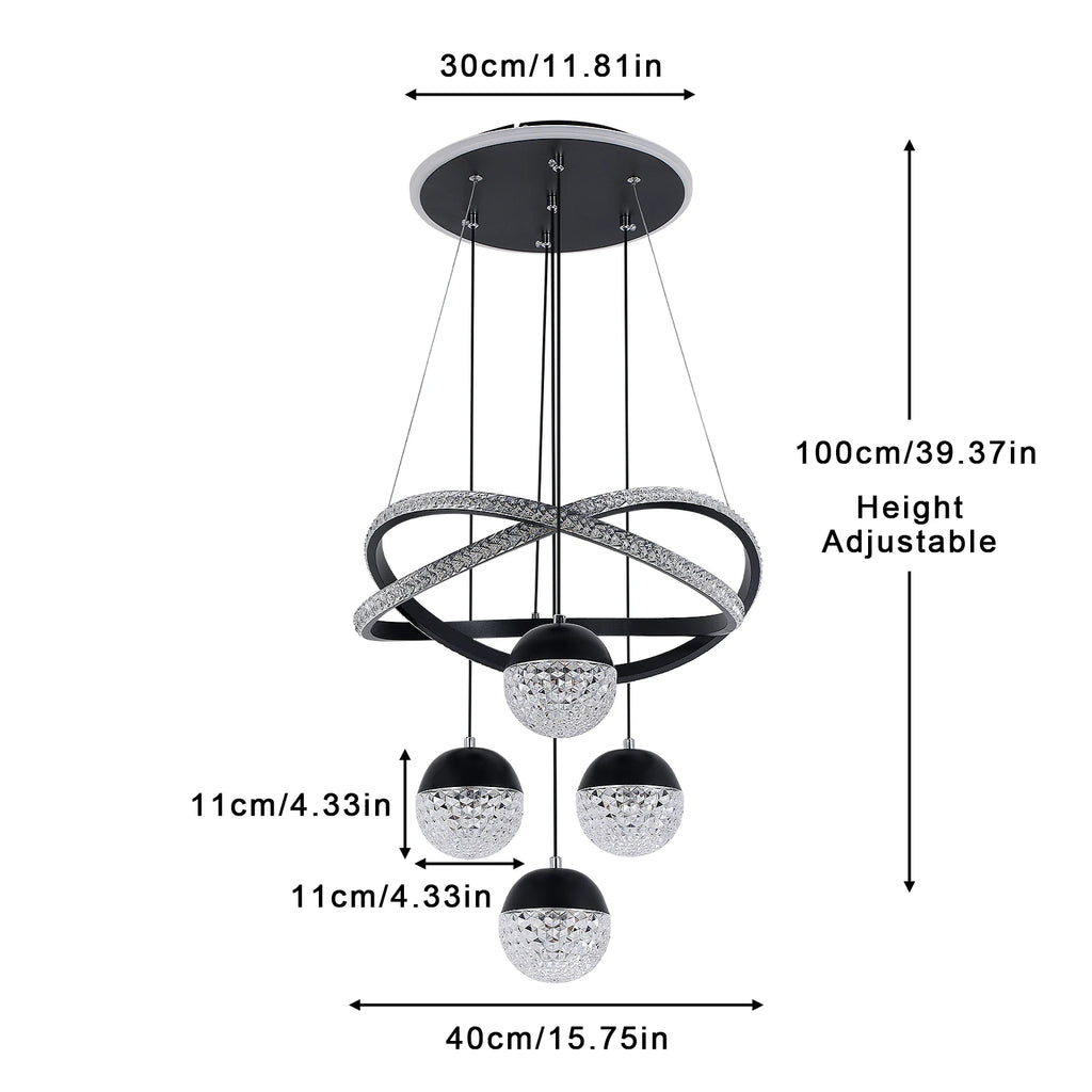 Modern 3-Color LED Chandelier