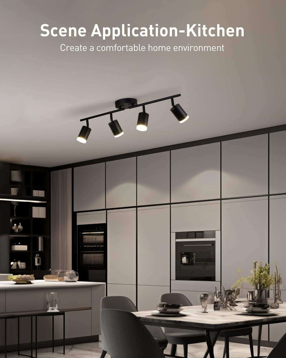 4-Light Flexible LED Track Lighting