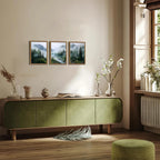 Framed Forest Landscape Wall Art – Set of 3