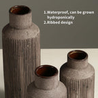Farmhouse Ceramic Vase Set of 3