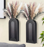 Modern Wooden Wall Vase Set of 2