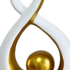 Abstract Gold Art Statues – Set of 2