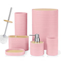 6-Piece Pink Bathroom Accessories Set