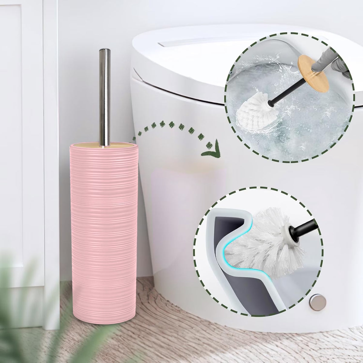 6-Piece Pink Bathroom Accessories Set