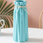 9.5-Inch Blue Ceramic Flower Vase