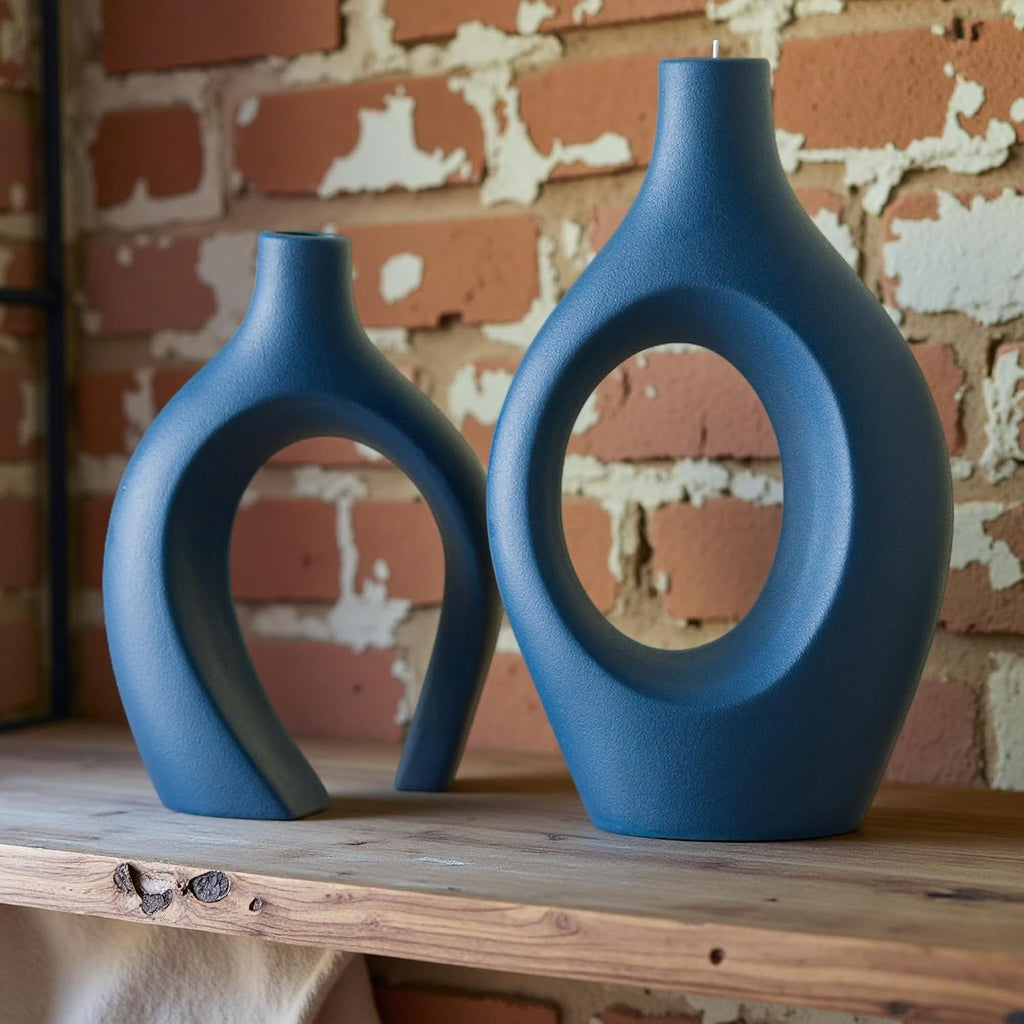 Modern Ceramic Vase Set of 2