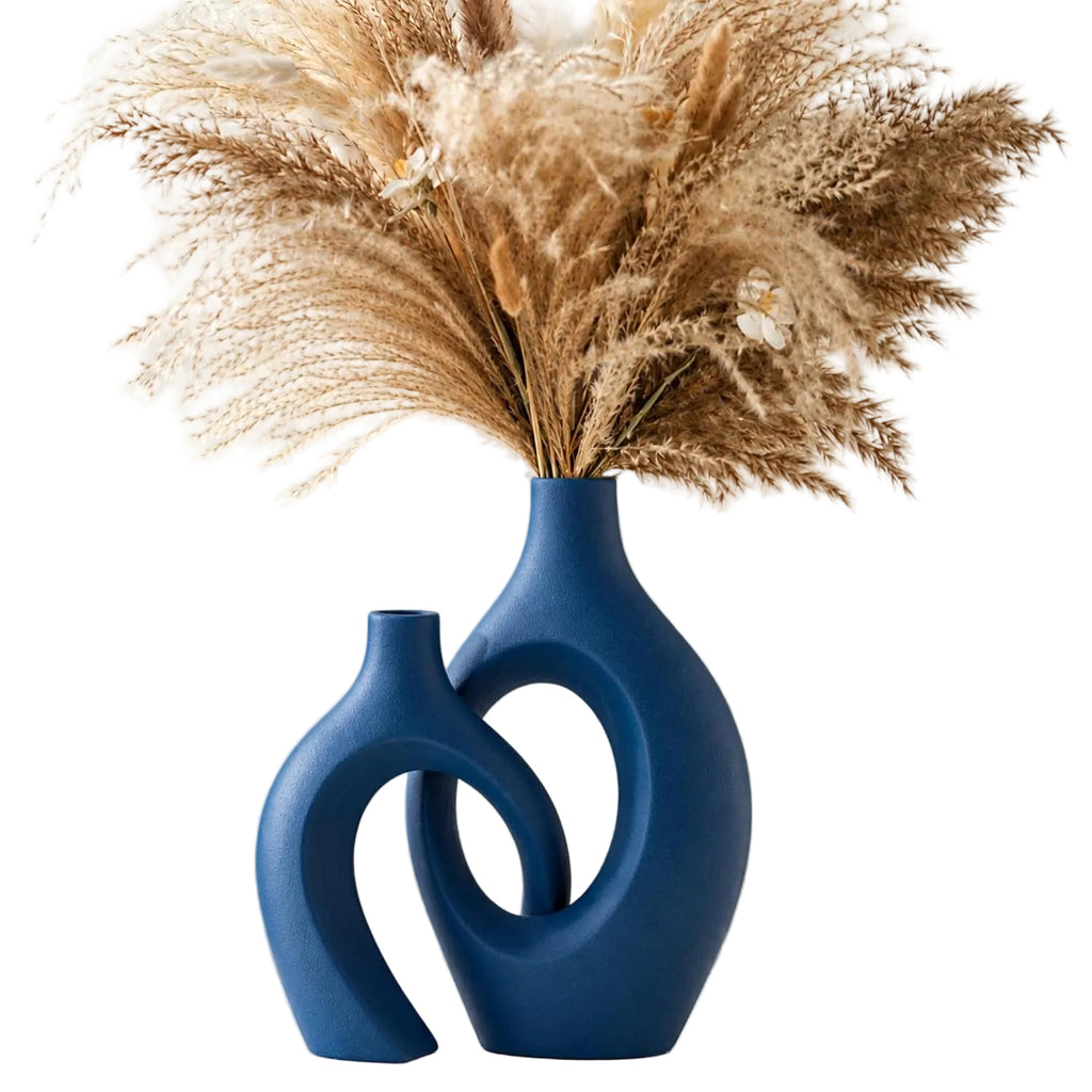 Modern Ceramic Vase Set of 2