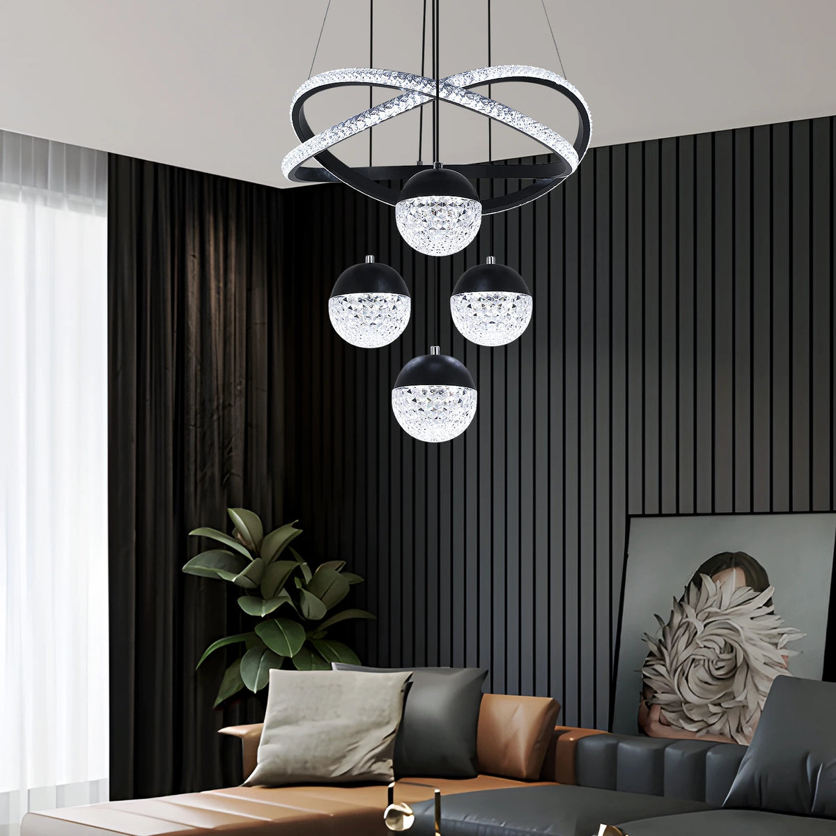 Modern 3-Color LED Chandelier