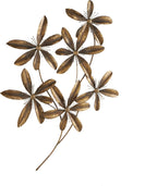 Gold Floral Metal Wall Decor