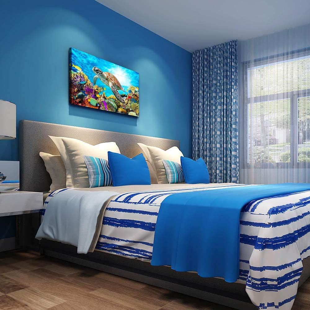 Sea Turtle Family Canvas Wall Art