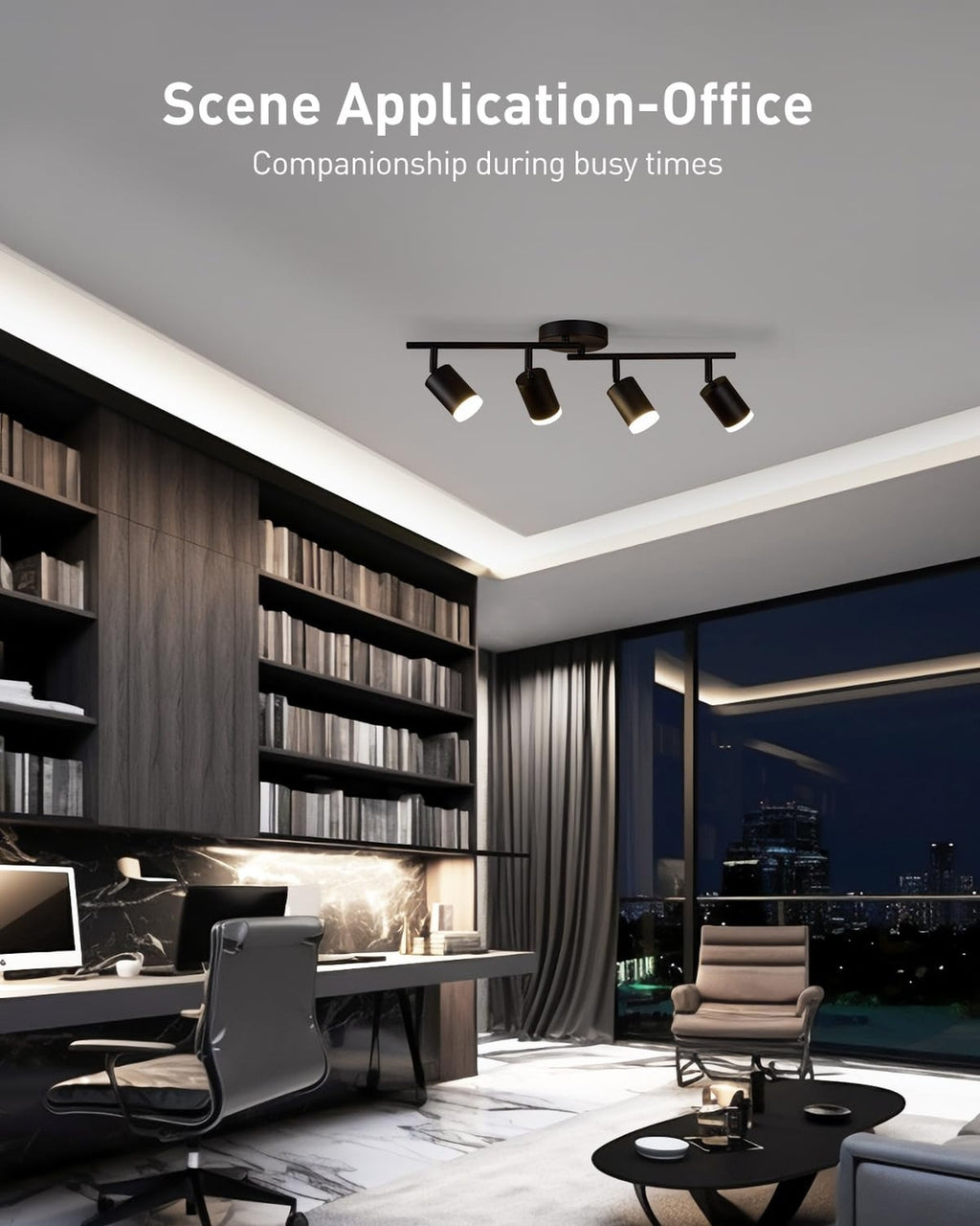 4-Light Flexible LED Track Lighting