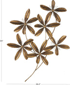 Gold Floral Metal Wall Decor