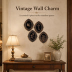 Vintage Bronze Oval Wall Plaques – Set of 4
