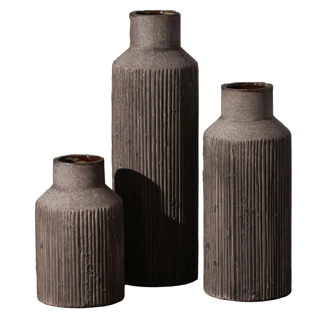 Farmhouse Ceramic Vase Set of 3