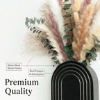 Modern Wooden Wall Vase Set of 2