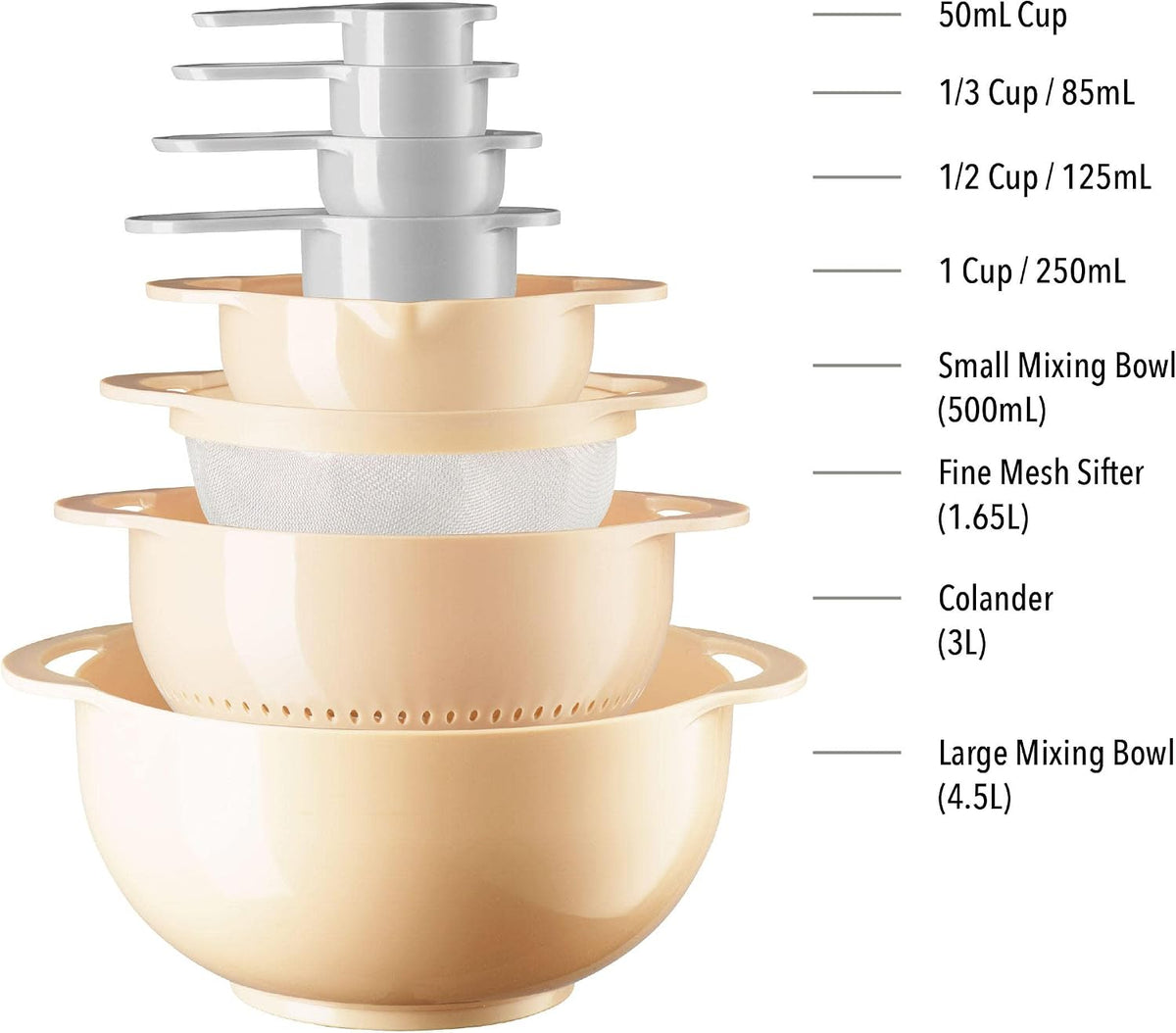 8-Piece Mixing Bowls & Measuring Set