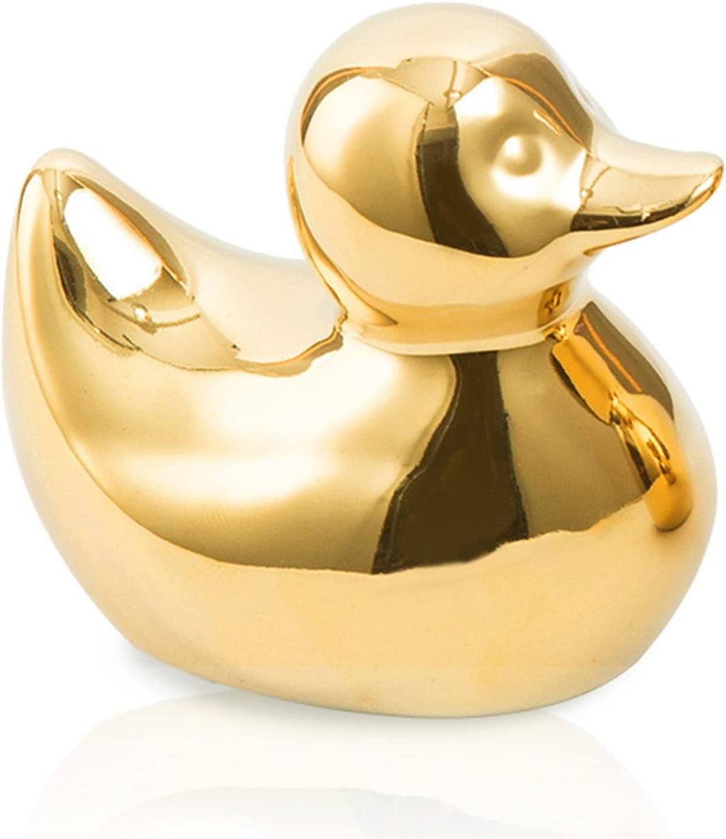Golden Ceramic Duck Figurines