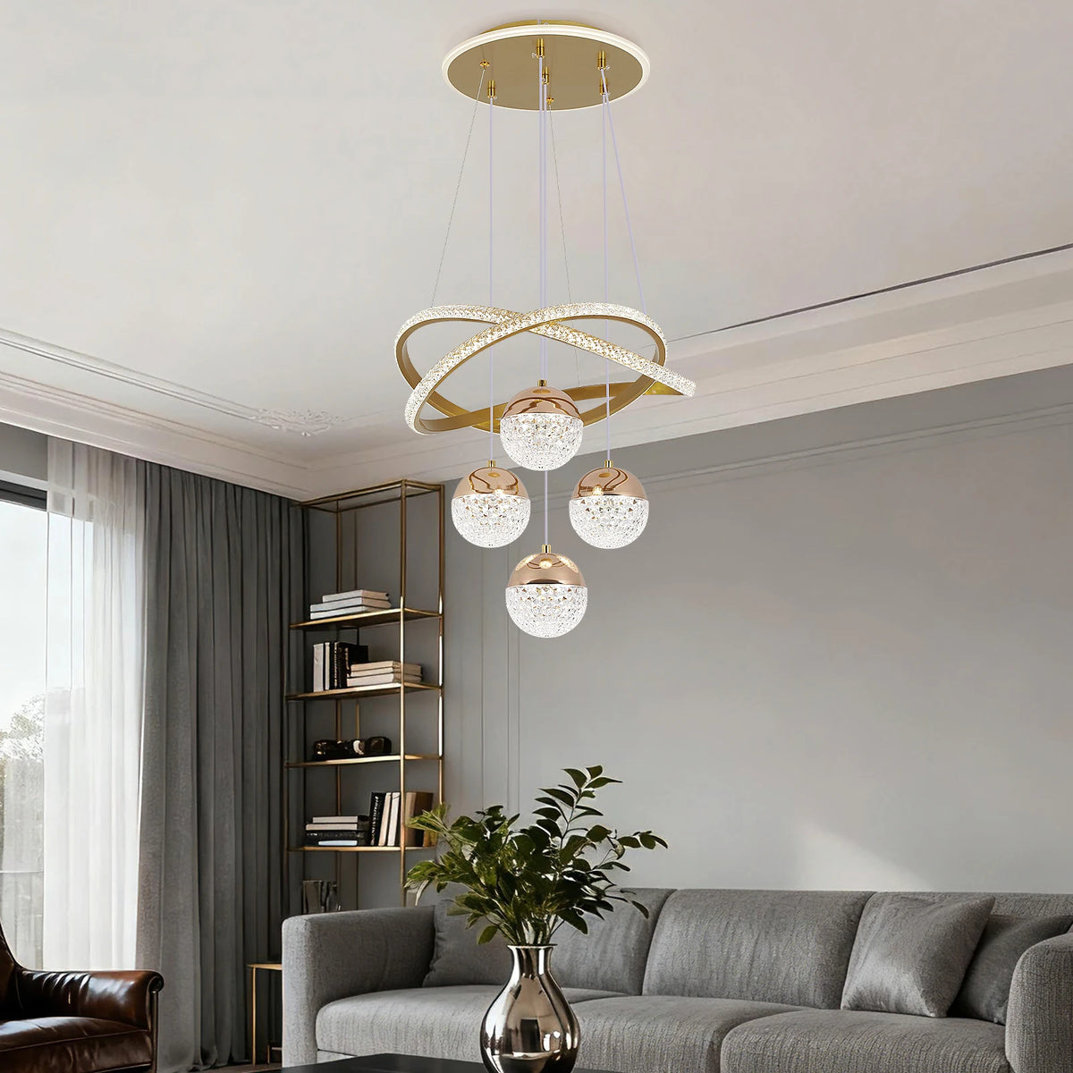 Modern 3-Color LED Chandelier