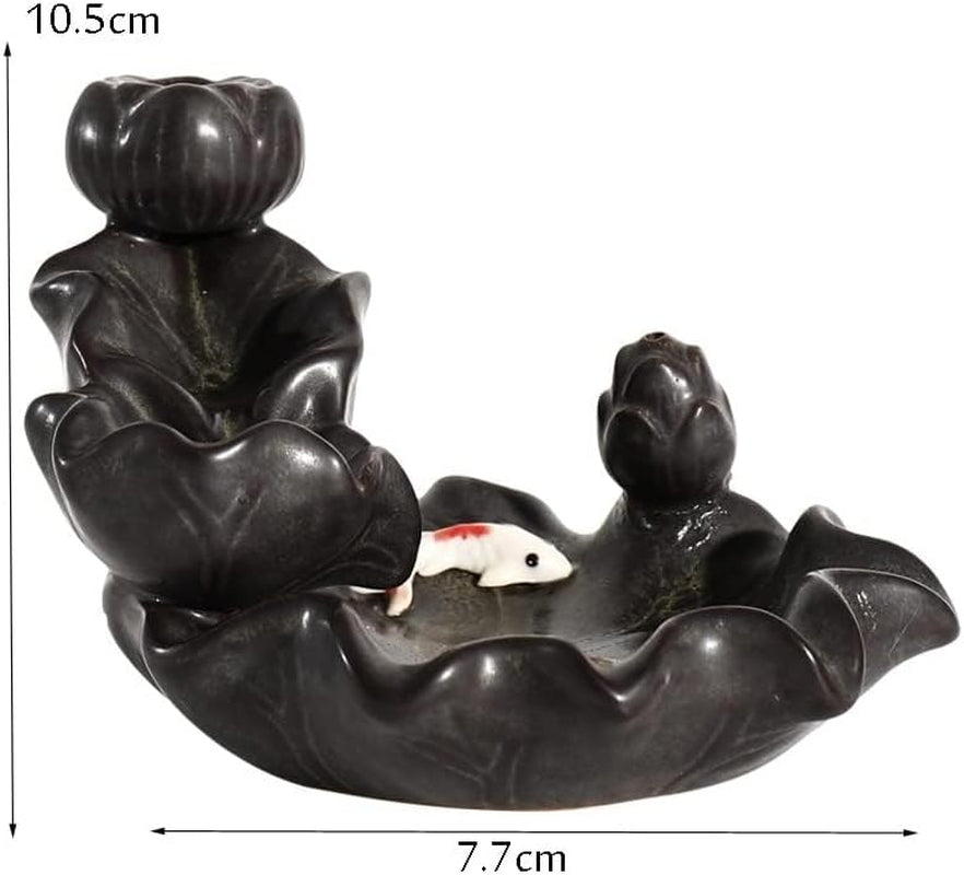 Ceramic Lotus Backflow Incense Burner