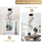5-Light Smoked Glass Cluster Chandelier