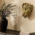 Gold Leopard Head Wall Sculpture