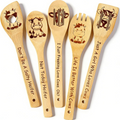 Highland Cow Bamboo Cooking Utensils – 5 Piece Set