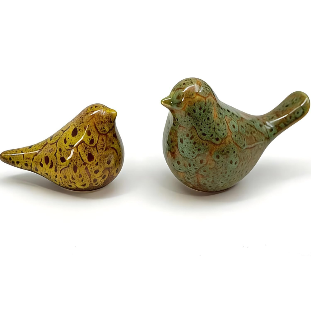 Ceramic Bird Figurines – Set of 2