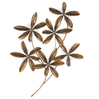 Gold Floral Metal Wall Decor
