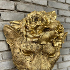 Gold Leopard Head Wall Sculpture