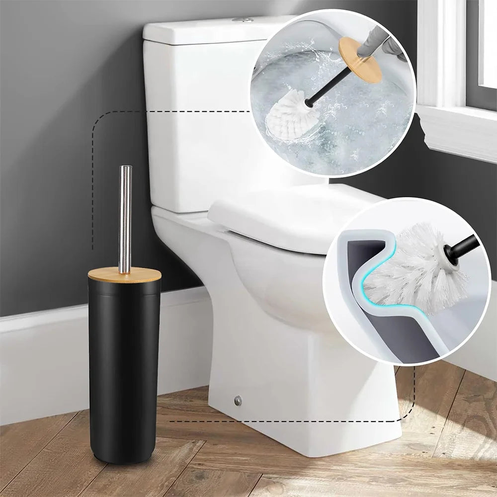 6-Piece Bamboo Bathroom Accessories Set