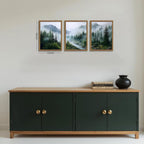 Framed Forest Landscape Wall Art – Set of 3