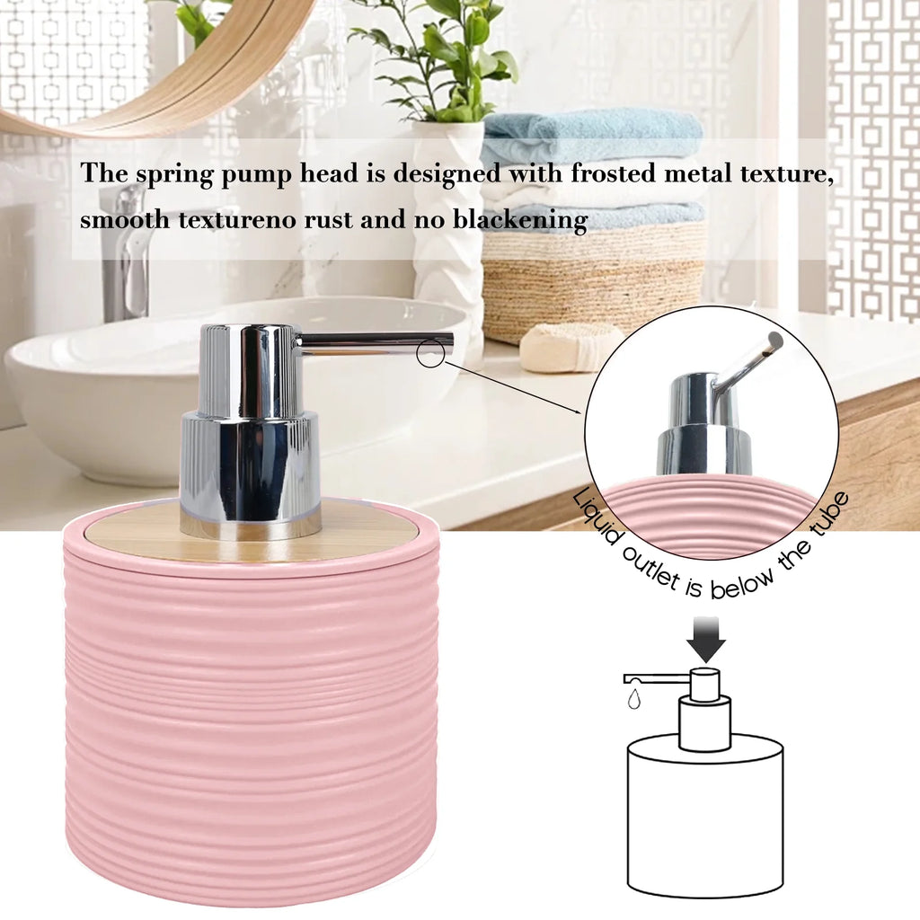 6-Piece Pink Bathroom Accessories Set