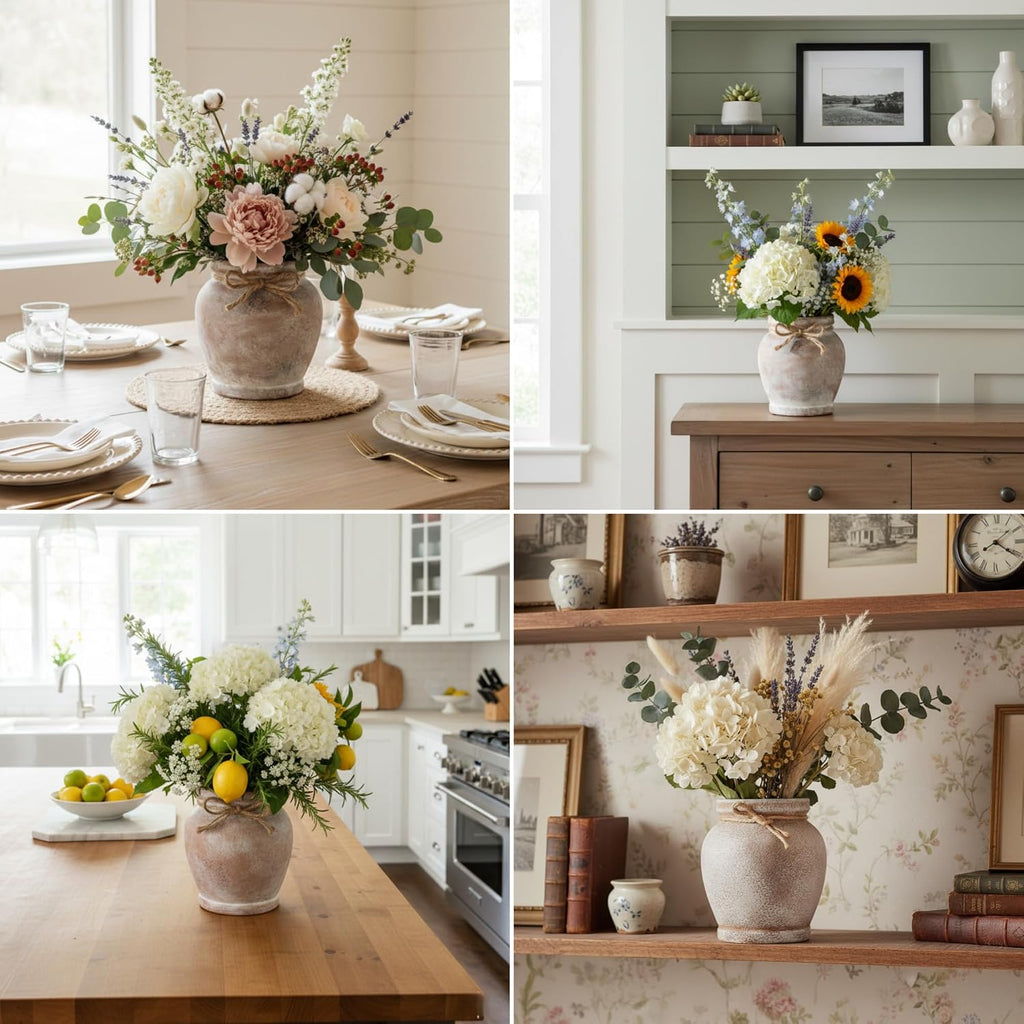 6.5-Inch Rustic Terracotta Ceramic Vase