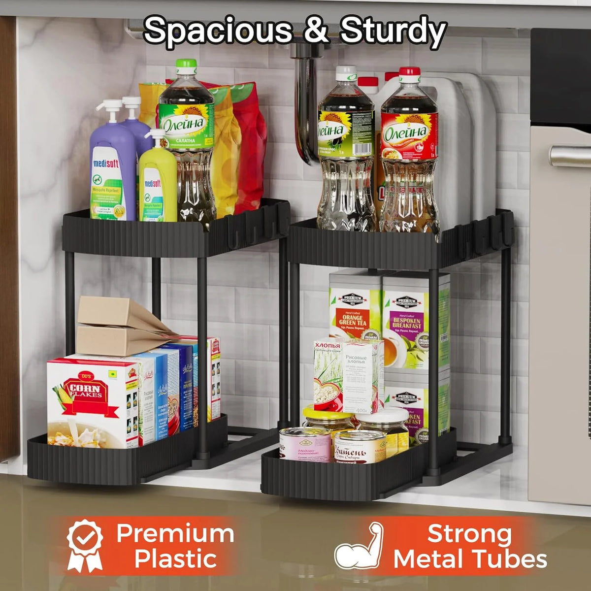 2-Pack Pull-Out Under-Sink Organizers