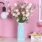 9.5-Inch Blue Ceramic Flower Vase