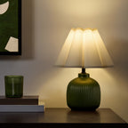 12.5-Inch Green Ceramic Table Lamp